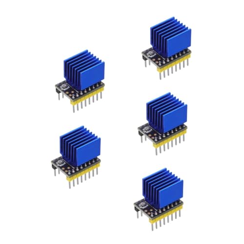 PRETYZOOM 5 Stück Stepper Motor Driver Modul mit Kühlkörper Leiser Drucker Motor Controller Board Präzise Steuerung Schnelle Installation Kompatibilität für Drucker Upgrades und Reparaturen von PRETYZOOM