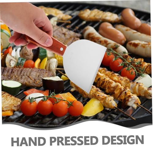 PRETYZOOM 5 Stück Teiliges Edelstahl Grillspatel mit Fleischpresse Keilförmiger Rand Hitzebeständig und Rostfrei Vielseitig für Burger Steaks Pfannkuchen für Outdoor Bbq und Küchengebrauch von PRETYZOOM