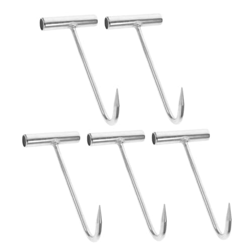 PRETYZOOM 5 Stück Teiliges Edelstahl T Griff Ausbeinhaken Ergonomische Fleischhaken mit Rutschfestem Griff Robust und Langlebig für Metzgerei Küche und Grill Einfach zu Reinigen und PRETYZOOM 5 Stück Teiliges Edelstahl T Griff Ausbeinhaken Ergonomische Fleischhaken mit Rutschfestem Griff Robust und Langlebig für Metzgerei Küche und Grill Einfach zu Reinigen und von PRETYZOOM
