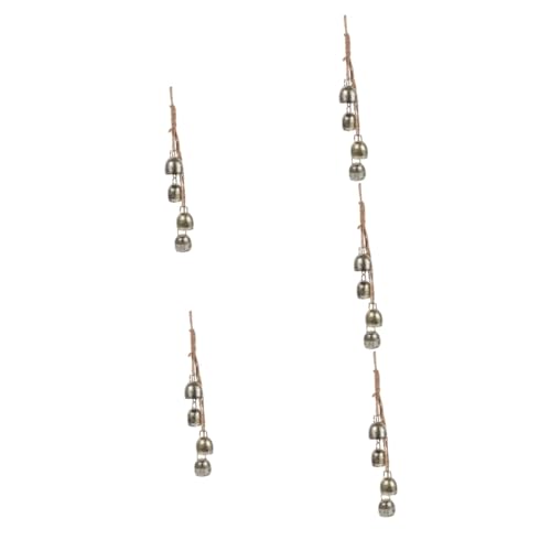 PRETYZOOM 5 Stück Vintage Metall Kuhglocke Dekoration Rustikale Hängende Glocke für Garten oder Terrasse Handgefertigt Gemütliche und Nostalgischen Charme von PRETYZOOM