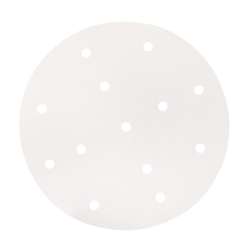 PRETYZOOM 50 Stück Dampfgarer Papier Einweg Antihaft Dampfgarer Matten Rundes Backpapier für Dampfbrote und Heißluftfritteusen um Lebensmittelreste zu Vermeiden von PRETYZOOM