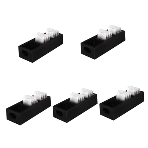 PRETYZOOM 5St Tee-Organizer für Teebeutel Tee-Organizer mit Griff Truhe mit Mehreren Fächern Teebeutel Holz Teebeutel Organizer Aufbewahrungstasche Abschlag Teehalter Black von PRETYZOOM