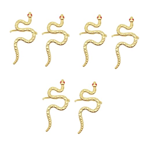 PRETYZOOM 6 STK Tierische Schlange Serviettenringe Halloween-Serviettenring goldene Gardinenringe Serviettenhalter streudekor Halloween Tiere Geschirr Serviettenringe Hotelserviettendekor PRETYZOOM 6 STK Tierische Schlange Serviettenringe Halloween-Serviettenring goldene Gardinenringe Serviettenhalter streudekor Halloween Tiere Geschirr Serviettenringe Hotelserviettendekor von PRETYZOOM