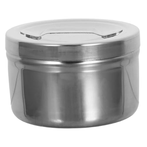 PRETYZOOM 6 Stück Baumwolltank Wattepaddosen Lagergläser mit Deckel Watte Watte Bud Case Cotton Pad Organizer Aufbewahrung von Wattestäbchen Baumwolldose Rostfreier Stahl Silber von PRETYZOOM