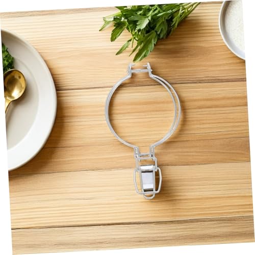 PRETYZOOM 6 Stück Federschnalle aus Metall Verschlussclip des Deckels Feste Schnalle aus Edelstahl Krugclips Lebensmittelclip aus Edelstahl Weckglas Klammern Rostfreier Stahl Silber von PRETYZOOM