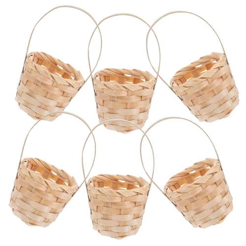 PRETYZOOM 6 Stück Teiliges Mini Rattan Körbchen mit Henkel Handgewebte Kleine Picknickkörbe Rustikale Brotkörbe und Dekoration für Hochzeit Ostern Kindergeburtstag und Partys PRETYZOOM 6 Stück Teiliges Mini Rattan Körbchen mit Henkel Handgewebte Kleine Picknickkörbe Rustikale Brotkörbe und Dekoration für Hochzeit Ostern Kindergeburtstag und Partys von PRETYZOOM