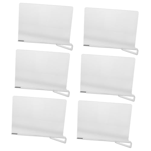 PRETYZOOM 6 Stück Transparentes Kleiderbrett Schrankorganisator aus Acryl Regalspeicherteiler Innenschrankspeicher Garderobenzubehör Klare Partitionskollektoren -Trennersystem von PRETYZOOM