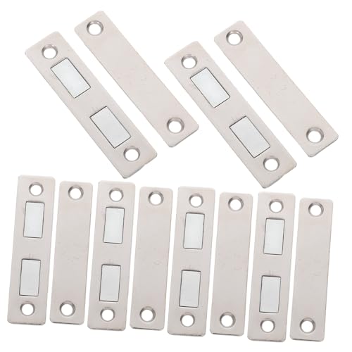 PRETYZOOM 6 Stück Unsichtbare Magnetische Saugentür Türschließmagnete Schrankverschluss Türriegel Mechanischer Türstopper Schrankmagnete Aus Edelstahl Türverschluss Rostfreier Stahl Silber von PRETYZOOM