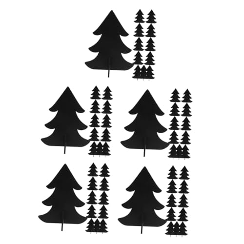 PRETYZOOM 60 Stck. Weihnachtsbaum -tafel Lebensmitteletiketten Für Partybuffets Dekoschild Aus Holz Zum Aufhängen Weihnachtsetiketten Tafeletiketten Landschmuck Tafelzeichen Schwarz Hölzern von PRETYZOOM