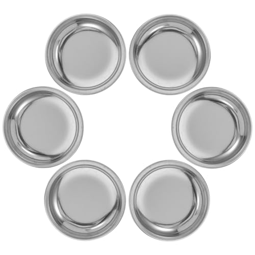 PRETYZOOM 6St Teebeutelschale aus Edelstahl goldenes Sieb Teematte Loses Teesieb Teebeutelteller teefilter sieb Mesh-Teesieb Siebschale Untersetzer für Teebeutel Rostfreier Stahl Silver von PRETYZOOM