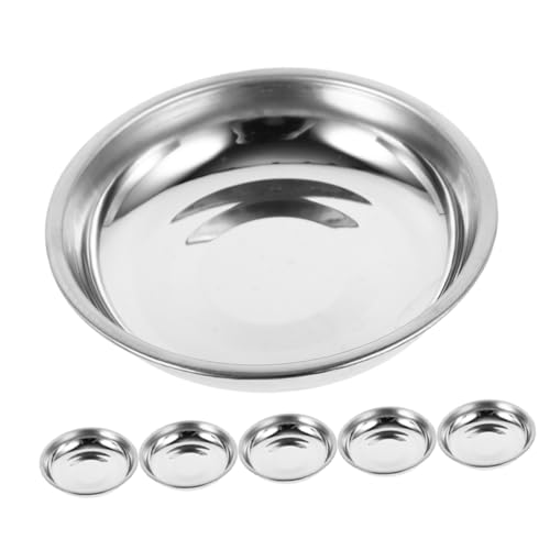PRETYZOOM 6 Stück Snackhalter Aus Edelstahl Dip-schale Runde Soßenteller Für Gewürze Party Küche Camping PRETYZOOM 6 Stück Snackhalter Aus Edelstahl Dip-schale Runde Soßenteller Für Gewürze Party Küche Camping von PRETYZOOM