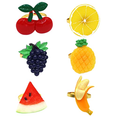 PRETYZOOM 6st Obst Serviettenschnalle Serviettenhalter Mit Früchten Serviettenringe Metalldekor Sommerschmuck Serviettenhalter Ananas Partybedarf Bankett Legierung Plastik PRETYZOOM 6st Obst Serviettenschnalle Serviettenhalter Mit Früchten Serviettenringe Metalldekor Sommerschmuck Serviettenhalter Ananas Partybedarf Bankett Legierung Plastik von PRETYZOOM