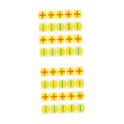 PRETYZOOM 8 Blätter Polarity Sticker Rund PVC Selbstklebend Teilig Batterie Kennzeichnung Elektrische Geräte Aufkleber Für Batterie Maschinen Panels Sicheres Identifizieren von Plus und von PRETYZOOM