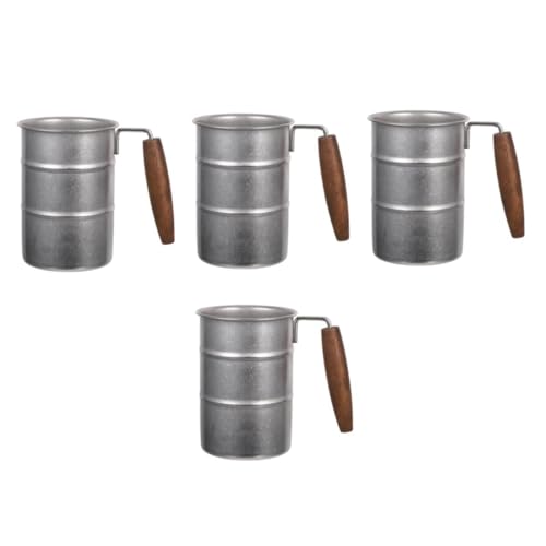 PRETYZOOM 8 Stck. Bierbecher Im Retro -stil Wiederverwendbare Kaffeetasse Edelstahlbecher Mit Griff Metallbecher Mit Henkel Kaffeebecher Kaffeetasse Für Den Haushalt Rostfreier Stahl von PRETYZOOM