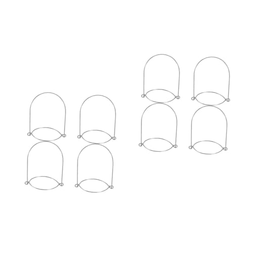 PRETYZOOM 8 Stck. Einmachglas Griff Glashaken Masonglas Hebekleiderbügel Pint-Glas-Aufhänger Inhaber eines Gefäßes Drahtglasbügel Einmachglas-Drahtaufhänger Rostfreier Stahl Silber von PRETYZOOM
