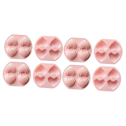 PRETYZOOM 8stücke Teiliges Silikon Herzform Madeleine Backformen Antihaft Kuchenform Für Desserts Kekse Und Fondant Für Zuhause - Langlebig von PRETYZOOM