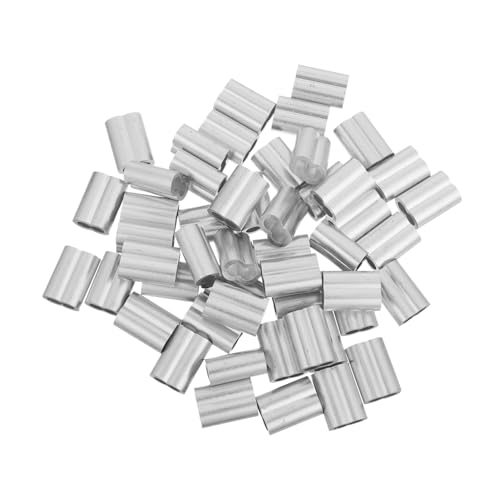 PRETYZOOM 800 Stück Aluminium Crimping Loop Sleeve Drahtseil Kabelpresshülsen Doppelfass Crimp Hülse Kompatibel für Stahlseile und Kabel Sicherer Halt Einfach zu verpressen von PRETYZOOM