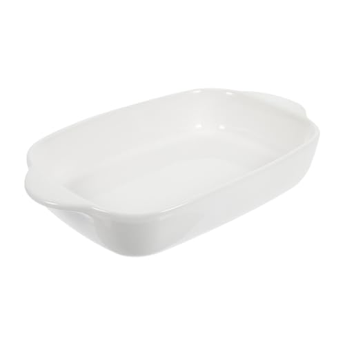 PRETYZOOM Amphora Salat Für Porzellan Auflaufformen Backschüssel Mit Doppelgriff Bratplatte Auflaufform Mit Doppelhenkel Backform Tiefe Auflaufform Backschalen Bratengericht Keramik Weiß von PRETYZOOM