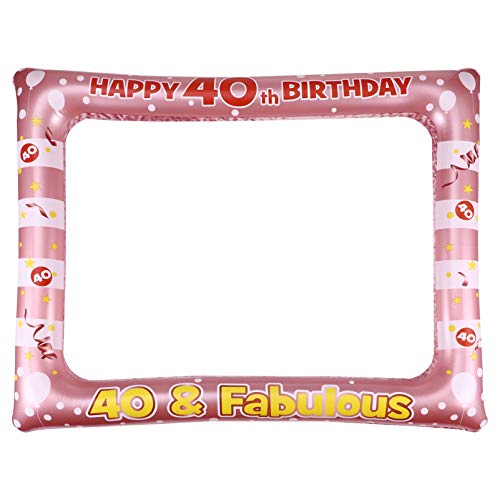 PRETYZOOM Aufblasbare Rahmen 40. Geburtstag Deko Fotorequisiten Fotorahmen Selfie Bilderrahmen Folienballon Party Photo Booth Ballons Foto Verkleidung für Baby Kindergeburtstag Deko PRETYZOOM Aufblasbare Rahmen 40. Geburtstag Deko Fotorequisiten Fotorahmen Selfie Bilderrahmen Folienballon Party Photo Booth Ballons Foto Verkleidung für Baby Kindergeburtstag Deko von PRETYZOOM