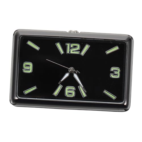 PRETYZOOM Auto Armaturenbrett Uhr Analog Eckig Selbstklebend Kleine Dekorative Quarzuhr Für Auto Büro Zuhause Schule von PRETYZOOM