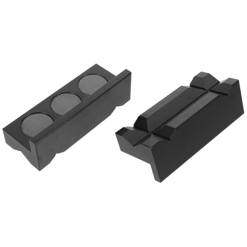 PRETYZOOM Automotive modifiziertes Schraubstock Schraubstockdichtung Metallstiftpad Klemmschutzpolster Tragbare Backenabdeckungen Metallbanksperrversorgung Aluminiumlegierung Schwarz von PRETYZOOM