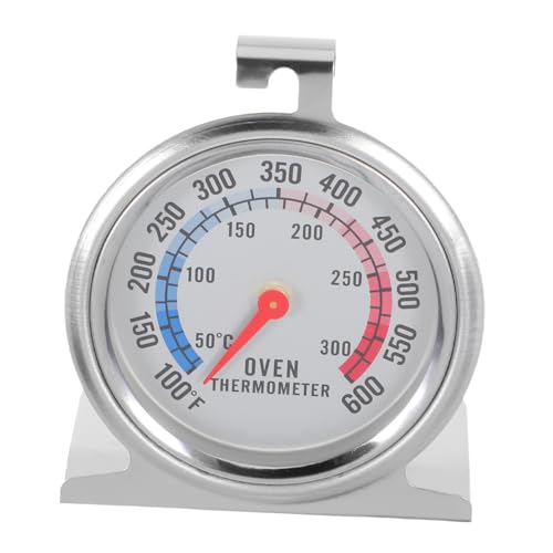 PRETYZOOM Backofenthermometer Edelstahl mit Hitzebeständig Vielseitig Einsetzbar für Backofen Grill und Smoker Flexibler Aufhänge Aufstellmechanismus Leicht zu Reinigen Präzise von PRETYZOOM