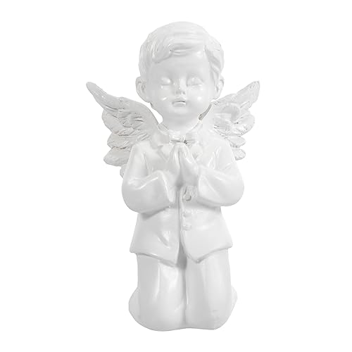 PRETYZOOM Betender Figur Resin Skulptur Dekofigur Schutzengel Statue Modern für Tisch Regal Wohnzimmer von PRETYZOOM