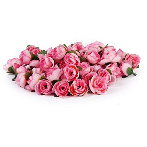 PRETYZOOM Hochzeitsdeko stücke Seiden Rosen Köpfe für DIY Handwerk Ration 3cm (Rosa) Rose von PRETYZOOM