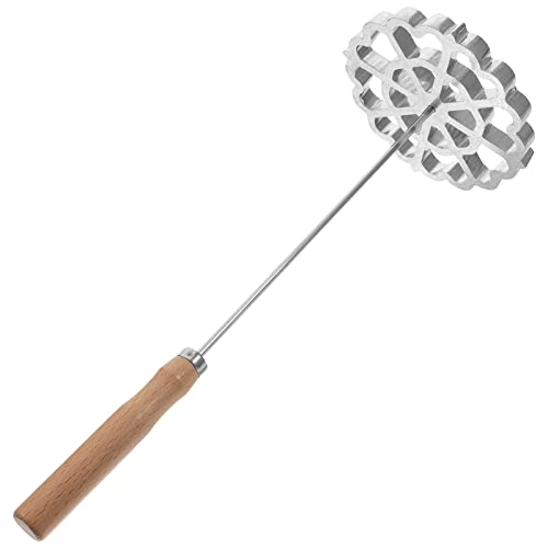 PRETYZOOM Bunuelos-Form Rosetten-Eisenformen-Set Mit Holzgriff Aluminium-Waffelformen Hausgemachte Schwedische Form Lotusblume Bunuelos-Keksform Zum Braten von PRETYZOOM