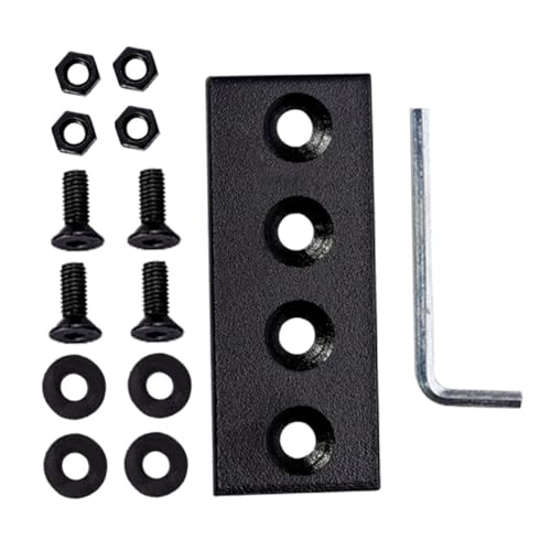 PRETYZOOM Carbonstahl Gleisverbinder Flachverbundene Schienenhalter Robuste Verbindung für Scheunentore Langlebig Rostfrei Einfache Montage von PRETYZOOM