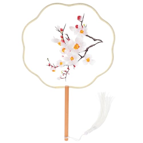 PRETYZOOM Chinesischer Handfächer Mit Stickerei Aus Seide Retro Faltfächer Für Hochzeiten Und Traditionelle Tänze Handlicher Fächer Mit Griff Vintage Design Für Sommerpartys Und Dekoration von PRETYZOOM