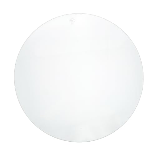 PRETYZOOM Couchtisch Aus Glas Als Schreibtisch Tischglas Kleiner Couchtisch Kleiner Runder Esstisch Runder Glastisch Kaffeeglas Gehärtetes Glas Transparent von PRETYZOOM