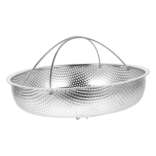 PRETYZOOM Dampfgarer Aus Edelstahl Gemüsedampferkorb Dampfgarer Zum Kochen Dampfer Kochen Topf Dampfkorb Dampfkörbchen Topfdämpfereinsatz Dampfereinsatz Dampferhalter Silber Rostfreier Stahl von PRETYZOOM
