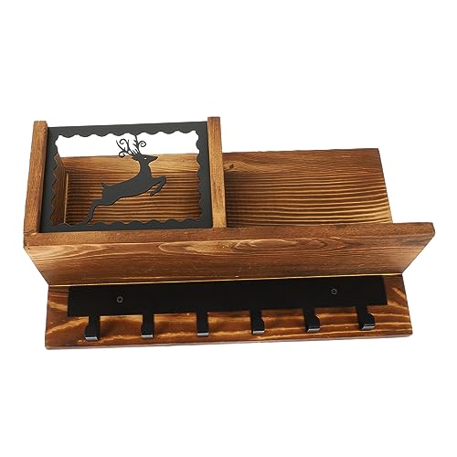 PRETYZOOM Dekoratives Wandregal Holz Multifunktionaler Wandhalter Platzsparendes Wandmontage Organizer für Wohnzimmer Schlafzimmer Flur Rustikale Aufbewahrungslösung PRETYZOOM Dekoratives Wandregal Holz Multifunktionaler Wandhalter Platzsparendes Wandmontage Organizer für Wohnzimmer Schlafzimmer Flur Rustikale Aufbewahrungslösung von PRETYZOOM
