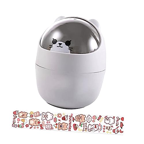 PRETYZOOM Kleiner Mülleimer Für Den Schreibtisch Mini-mülleimer Für Zuhause Schöner Mülleimer Aus Kunststoff Zufälliger Stil von PRETYZOOM