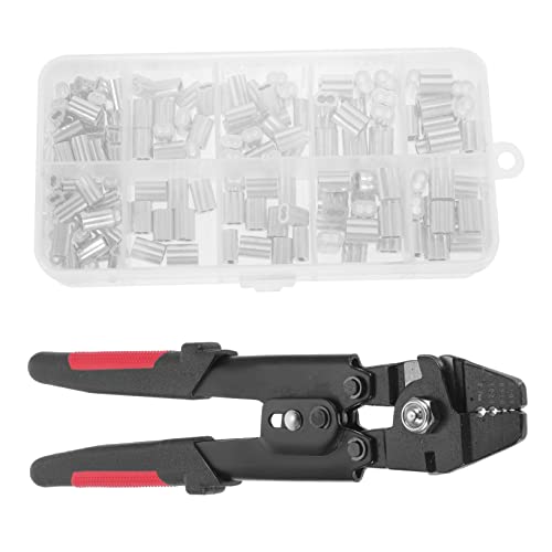 PRETYZOOM Drahtseil Crimpzange aus Edelstahl mit Aluminium Doppelmuffen Rutschfestem Griff und Sicherheitsverschluss Inklusive Teiligem Aluminiumhülsensatz Robustes Crimpwerkzeug für Angel PRETYZOOM Drahtseil Crimpzange aus Edelstahl mit Aluminium Doppelmuffen Rutschfestem Griff und Sicherheitsverschluss Inklusive Teiligem Aluminiumhülsensatz Robustes Crimpwerkzeug für Angel von PRETYZOOM