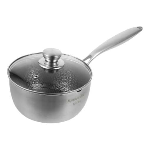 PRETYZOOM Edelstahl Bratpfanne mit Wabenstruktur Antihaftbeschichtung Kochgeschirr mit Deckel Ergonomischer Griff Induktionsgeeignet Langlebiger Küchenkochtopf PRETYZOOM Edelstahl Bratpfanne mit Wabenstruktur Antihaftbeschichtung Kochgeschirr mit Deckel Ergonomischer Griff Induktionsgeeignet Langlebiger Küchenkochtopf von PRETYZOOM