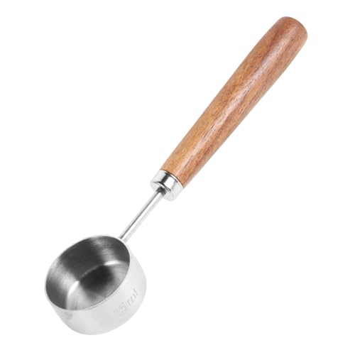PRETYZOOM Edelstahl Kaffeelöffel mit Langem Walnuss Holzgriff Kratzfester Dosierlöffel für Espresso und Tee Schonend für Kochgeschirr Robust und Komfortabel für Präzises Abmessen von PRETYZOOM