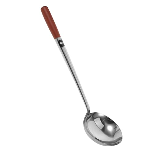 PRETYZOOM Edelstahl Kochlöffel Schöpflöffel mit Langem Griff Vielseitiger Wok Utensil für Rühren Servieren und Braten Robustes Küchenwerkzeug für Haushalt und Gastronomie Spülmaschinenfest von PRETYZOOM