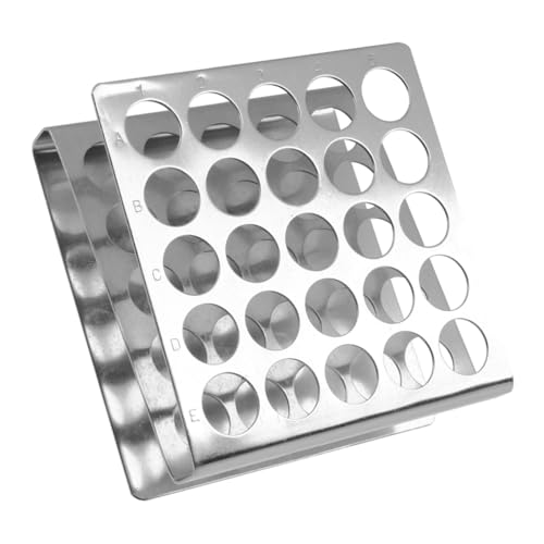 PRETYZOOM Edelstahl Reagenzglasständer Z-förmig Testrohrhalter Laborbedarf Schulbedarf Leicht und Kompakt für Einfache Handhabung und Übersicht im Labor von PRETYZOOM