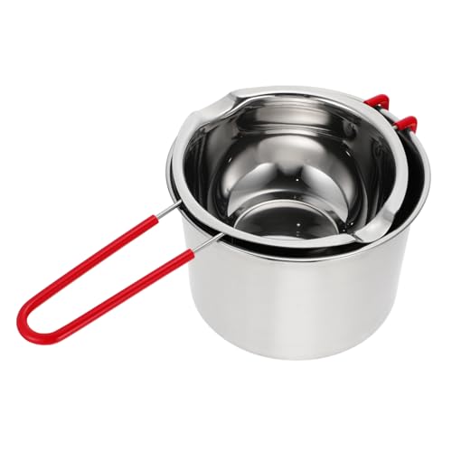 PRETYZOOM Edelstahl Schmelztopf mit Silikongriff Schokoladen und Butter Schmelzbehälter für Picknick und Camping Kochgeschirr Bpa Frei Leicht zu Reinigen und Sicher für Familien von PRETYZOOM