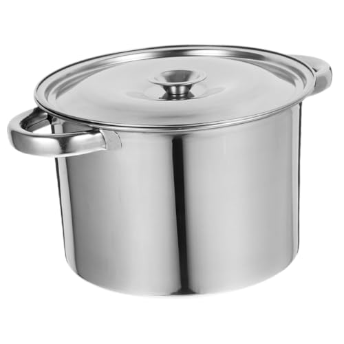 PRETYZOOM Edelstahl Suppentopf Mit Deckel Hochwertiger Kochtopf Für Gleichmäßige Wärmeverteilung Zum Kochen Und Energiesparen Für Zuhause Und Outdoor-aktivitäten von PRETYZOOM