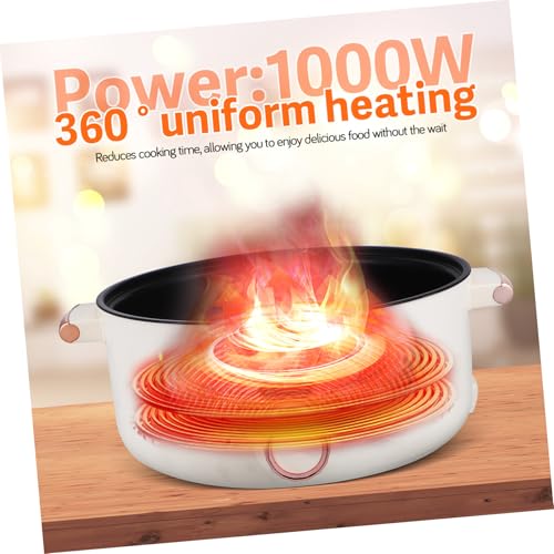 PRETYZOOM Elektrischer Hot Pot mit Antihaftbeschichtung Multifunktionaler Tragbarer Elektrokochtopf für Dampfgaren Braten Kochen für Büro Reisen Studentenwohnheim Präzise von PRETYZOOM