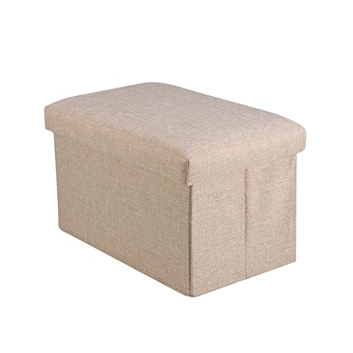 PRETYZOOM Faltbarer Aufbewahrungsbox Sitzhocker mit Deckel Leinenstoff Aufbewahrungstruhe und Fußbank Faltbar Leicht und Tragbar für Schlafzimmer und Wohnzimmer Beige PRETYZOOM Faltbarer Aufbewahrungsbox Sitzhocker mit Deckel Leinenstoff Aufbewahrungstruhe und Fußbank Faltbar Leicht und Tragbar für Schlafzimmer und Wohnzimmer Beige von PRETYZOOM