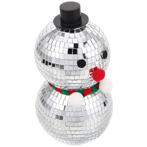 PRETYZOOM Festliche Disco Schneemann Statue aus und Schaumstoff Reflektierende Silberne Spiegelkugel Dekoration für Weihnachtsfeier Kompakte Leichte Winter Ornamente für Party und Kamin PRETYZOOM Festliche Disco Schneemann Statue aus und Schaumstoff Reflektierende Silberne Spiegelkugel Dekoration für Weihnachtsfeier Kompakte Leichte Winter Ornamente für Party und Kamin von PRETYZOOM