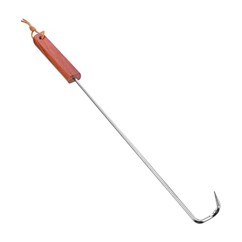 PRETYZOOM Fleischgabel mit Holzgriff Ergonomisch Langer Griff Hitzebeständig Grill und Barbecue Wendewerkzeug für Wenden und Greifen von Fleisch Am Grill von PRETYZOOM