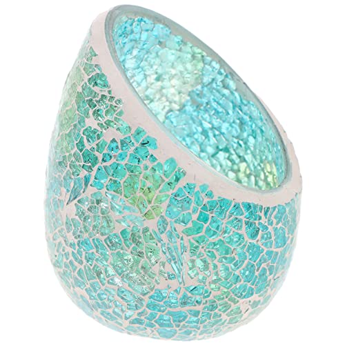 PRETYZOOM Geneigt Glas Leuchter Mosaik Tee Licht Decor Für Hochzeit Party Home Dinner von PRETYZOOM