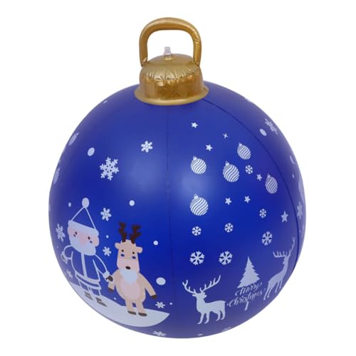 PRETYZOOM Giant PVC Weihnachtskugel Aufblasbar Wetterfest Farbecht Bedruckt Schnell Entleerbar für Außenbereich Garten Festliche Weihnachtsdekoration PRETYZOOM Giant PVC Weihnachtskugel Aufblasbar Wetterfest Farbecht Bedruckt Schnell Entleerbar für Außenbereich Garten Festliche Weihnachtsdekoration von PRETYZOOM