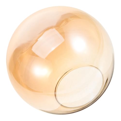PRETYZOOM Glas Lampenschirm Kugel Ersatz Lampenglas Pendelleuchte Halbrund Öffnung Bernstein Transparent Vielseitig Deckenlampe Wohnzimmer Schlafzimmer von PRETYZOOM