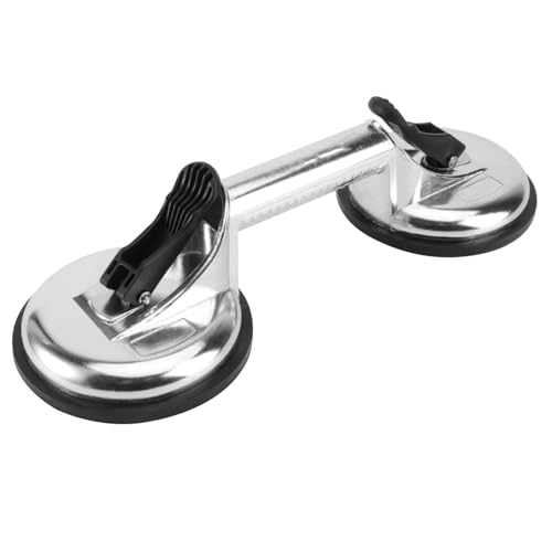 PRETYZOOM Glasheber mit Zwei Starken Gummisaugnäpfen Aluminiumgriff Sicherheitsverschluss Rutschfest für Sicheres Anheben und Transportieren Schwerer Glasplatten und Fliesen von PRETYZOOM